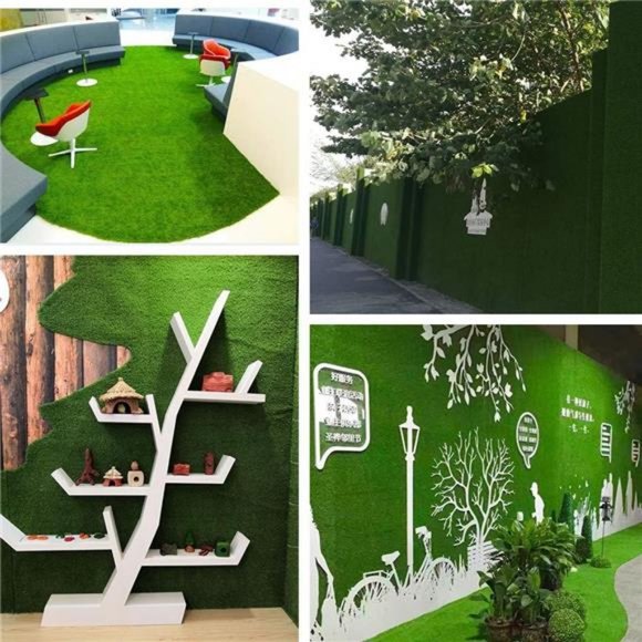 4 FT X 13 FT Synthetic Artificial Grass Turf for Garden, Drainage Holes - Picture 6 of 7